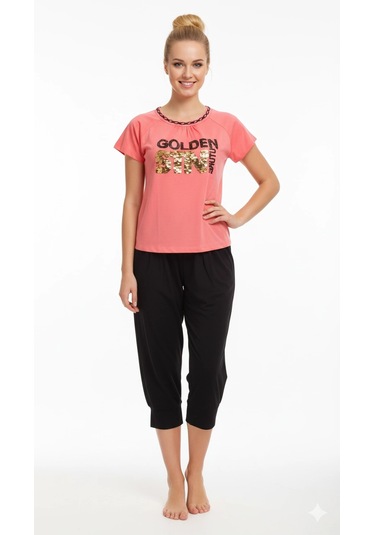 Bayan Yazlık Pijama Takımı 5242 Nar