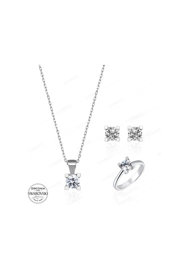 Swarovski Tektaş Gümüş Takı Seti (437732084)
