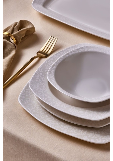 Karaca  Square Bone Salen 57 Parça Yemek Takımı