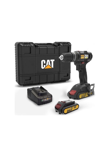 Cat DX155.1 18V / 2.0AH Li-ion Çift Akülü Profesyonel Şarjlı Darbeli Matkap