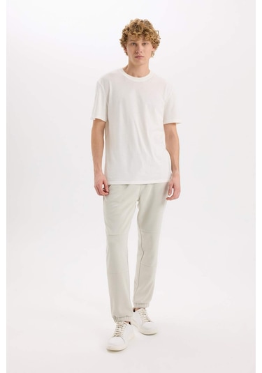 DeFacto Regular Fit İnce Eşofman Altı Fermuar Cepli Beli Bağcıklı Lastikli Paça B3657AX25SPGR437