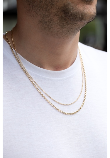 Uşaklıhafız 14 Ayar Altın Rolo Erkek Zincir Kolye