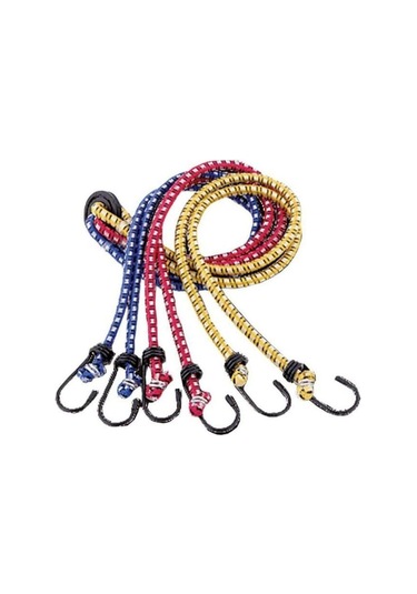 Motosiklet Bagaj Lastiği 2'li Paket Model Kancalı Kalın 8 Mm X 85cm Çok Renkli