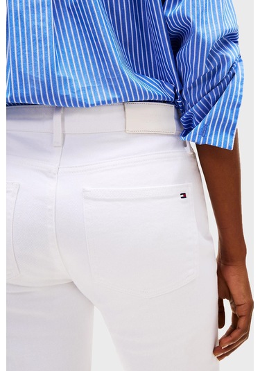 Tommy Hilfiger Bayan Kot Pantolon Ww0ww44362 Ycf Beyaz Beyaz