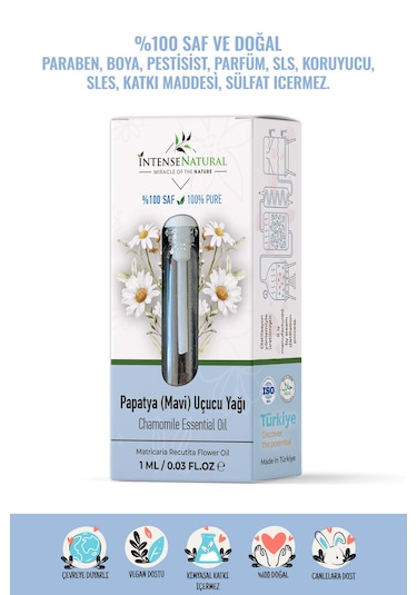 Intense Natural Papatya Uçucu Yağı 1 ML