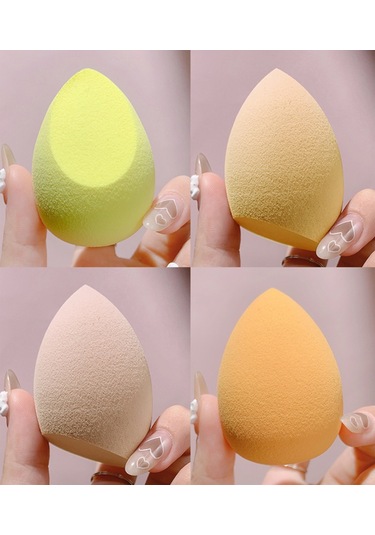 Mufunye Makyaj Yumurta Tozu Puf, Islak Ve Kuru, 4 Parça 07 芝芝满满