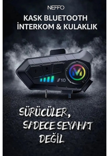 V10 5.3 Motosiklet Kask Kulaklık Intercom Işıklı Motorsiklet Interkom