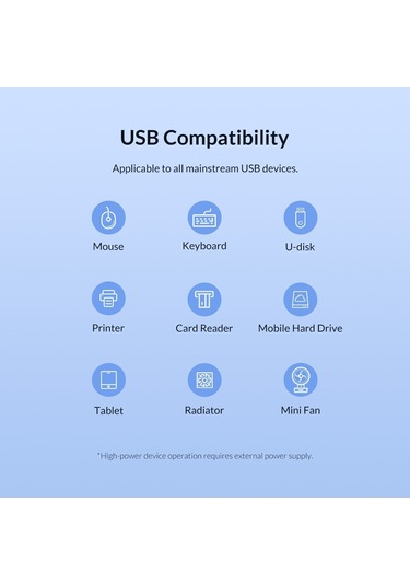Sones 4 Portlu Usb 3.0 Hub, Süper Hızlı 5 Gbps, Tak Ve Çalıştır, 1 Tb Destek Beyaz