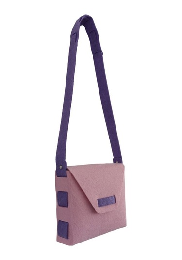 Kız Çocuk Omuz Çantası Keçe Sağlıklı Dikişsiz Etkinlik Günlük Çanta Pembe