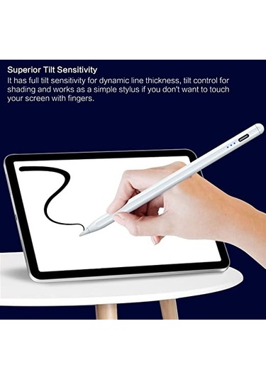 iPad Uyumlu Stylus Kalem Eğim Duyarlılığı, Avuç İçi Reddetme, Yüksek Hassasiyet Özelliklerine Sahip