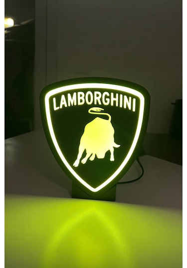 Lamborghini Dekoratif Aydınlatma Led Gece Lambası Çok Renkli