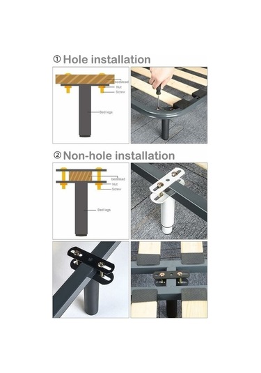 Novahub Ayarlanabilir Yatak Ayakları, Metal Destek, Karyola Ve Dolap İçin, 7-13 İnç Yükseklik, Sağlam Ve Kolay Kurulum -
