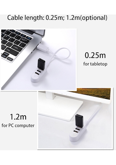 Mufunye Usb 3.0 3 Portlu Hub, Hızlı Veri Transferi Ve Şarj, 0.25m Beyaz, Soğutma Özelliği, Taşınabilir, Plug & Play