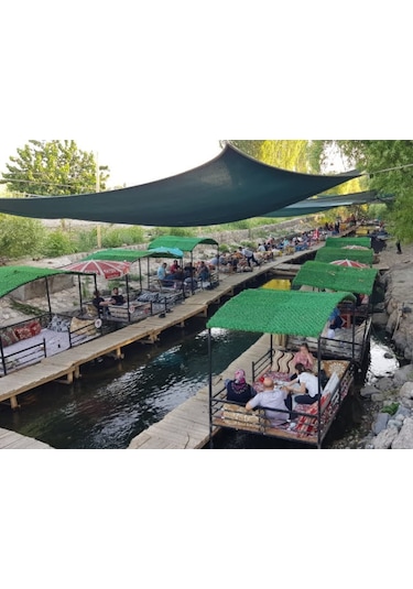 Morilu Bahçe Filesi - 95'lik Bahçe Gölgelik - Şeritli Halkalı - Bahçe Çit Filesi - Yeşil Gölgelik File Çit