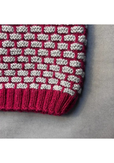 Uretti - Tuğba 9352 - El Örgüsü Gri - Bordo Erkek Çocuk Süveter - 7 -8 Yaş Çok Renkli