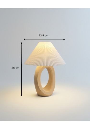 Elana Design Balance Abajur - Bohem Tarzı Abajur Ve Gece Lambası Bej
