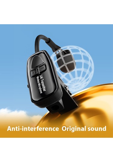 Maiyame Profesyonel 2.4g Kablosuz Saksofon Mikrofon Seti - Gürültü Azaltmalı, Şarj Edilebilir, 30m Menzil