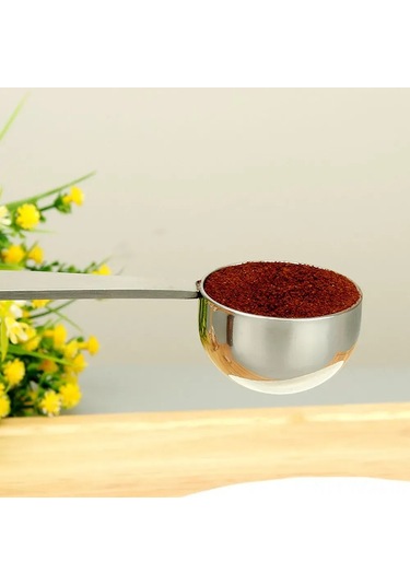 Neevoyu Stüdyo Kalitesi Çelik Kahve Ölçü Ve Presleme Kolu - 2'li Fonksiyonlu Espresso Aracı Gümüş