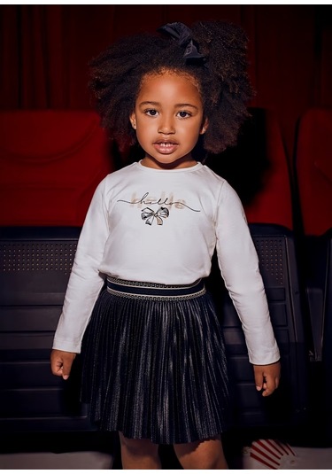 Mayoral Kız Çocuk Pileli Etek 4903 Siyah