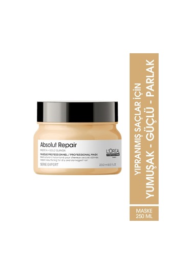 L'Oreal Professionnel Serie Expert  Absolut Repair Yıpranmış Saçlar için Onarıcı Maske 250 ML