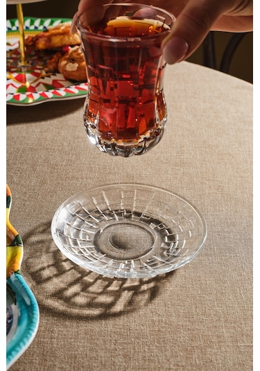 Karaca Rcr Etna Cam Çay Tabağı 13 Cm Şeffaf