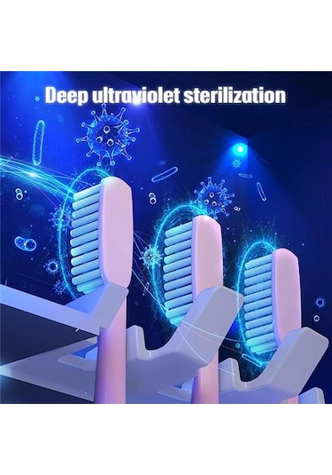Siyah Otomatik Uv Işık Akıllı Diş Macunu Dispenseri Diş Macunu Sıkacağı Diş Fırçası Sterilizatör Tutucu Siyah