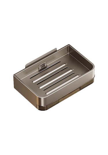 Yunboo Banyo Duvar Tipi Sabun Konteyneri, Delme Yok Kurulum, İki Katlı Sulama Özelliği, Ev Kullanıma Uygun, Detachable Temizlenebilir,伯爵 Siyah 1 Adet Diğer