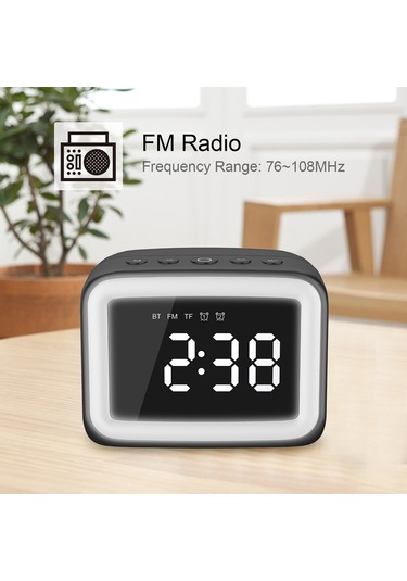 Geeksen Aec Bt511 Kırmızı 3'ü 1 Arada Radyo, Alarm Saati Ve Bluetooth Hoparlör - Sıcaklık Göstergeli, Gece Lambalı, Tf Kart Desteği