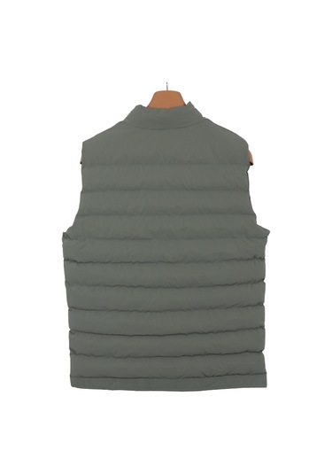 Erkek Dar Kesim Karbon Deri Yeşil Şişme Yelek Rar01236 001