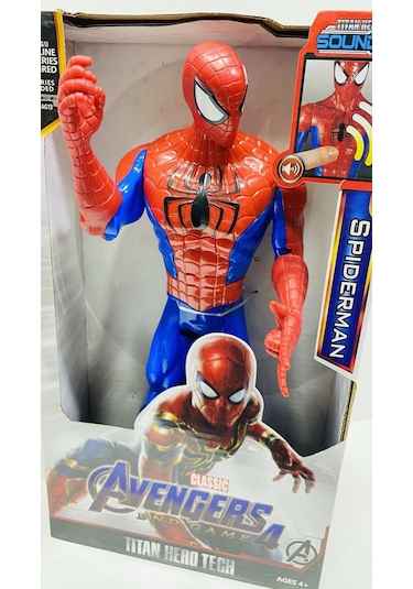Oyuncak Spıderman Figür Oyuncak Örümcek Adam 30 Cm Işıklı Sesli