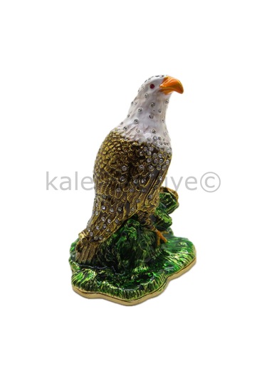 Swarovski Taşlı Yuvasında Kartal - Gizli Hazneli Masaüstü Hediyel