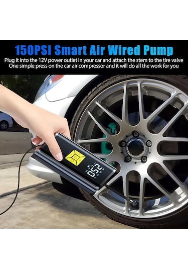 Xuweiwei Kablolu Lastik Sisirme Hava Kompresoru Dijital Otomatik Hava Pompasi Bisiklet Araba Lastikleri Icin Elektrikli Hizli Inflasyon Dijital Ekran