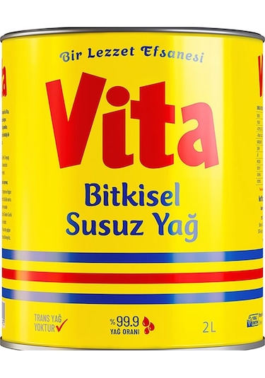 VITA BITKISEL SUSUZ MARGARIN 2 L