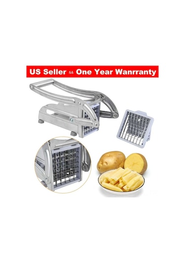 Dofolink Çift Taraflı Paslanmaz Çelik Patates Dilimleyici, 36-64 Delikli Bıçaklar İle Sebzeleri Kolay Kesin Gümüş