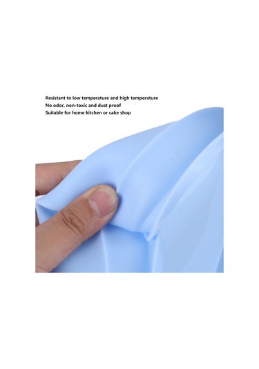 Shineyee 4'lü Mavi 8 İnç Gümüşe Silikon Kek Kalıbı - Fırın/mikrodalga Uyumlu, Yemek Dereceli, Kolay Çıkarım, Ev/firma Kullanıma Uygun Mavi