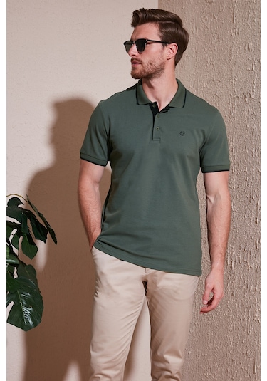 Buratti Erkek Polo Yaka T Shirt 5902118 Haki Haki