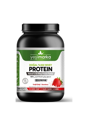 Yeşilmarka Doğal Whey Protein Tozu - Ereğli Çileği 748 Gr