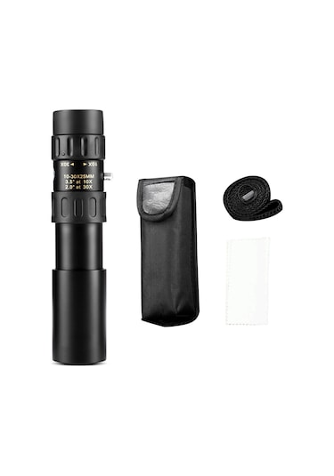 Yaozixa Tüm Metal 10-30x25 Bak4 Prisma Monoküler Teleskop - Yüksek Kaliteli Lensli, Fmc Filmi, Taşınabilir Çanta İle %90 Işık Geçirimi