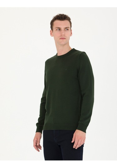 Pierre Cardin Erkek Koyu Yeşil Kazak /triko 50270179-vr079 Koyu Yeşil
