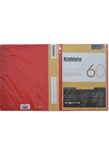 Enddata Ön Cepli Sunum Dosyası 60'lı Kırmızı 1260-2