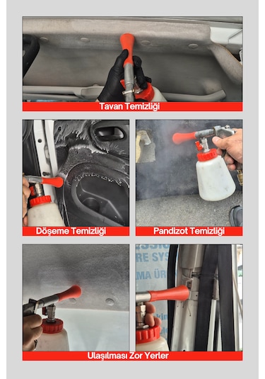 Çift Bilyeli Tornador Detay Temizlik Tabancası Oto Yıkama