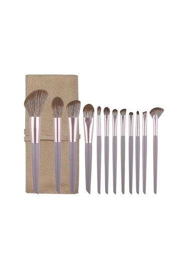 12'si 1 Arada Makyaj Fırçası Seti Makyaj Fırçası + Fırça Çantası Makyaj Fırçası + Fırça Çantası