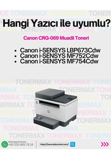 Canon Crg-069 Uyumlu Toner Takım- Çipli / 5094c002 /lbp673cdw /mf752cdw /mf754cdw