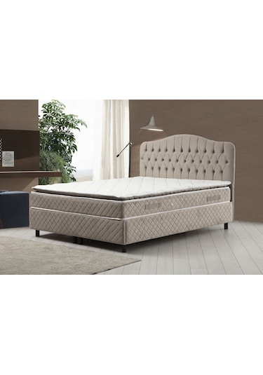 160x200 Vassi Baza+başlık+yatak Bej