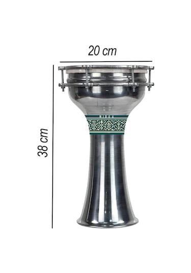 Midex Dbk-04 Yetişkinler İçin 4 Numara Büyük Boy Alüminyum Darbuka 38 X 20 Cm
