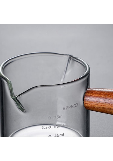 Suntek Barista Süt Barı Için Ahşap Saplı Şeffaf Çift A