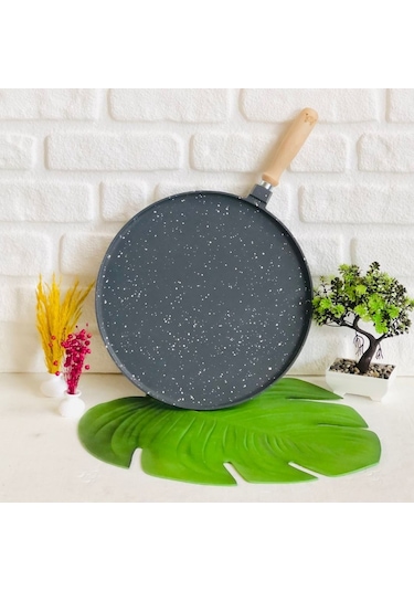 Meşeler Granit Döküm Çok Amaçlı Tava 35 CM Siyah