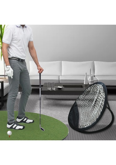 Qingmipy Golf Topu Doğruluğu Geliştirici Egzersiz Ağı - Dayanıklı Nylon, Hızlı Kurulum, Ev Ve Dışarıda Kullanım Siyah