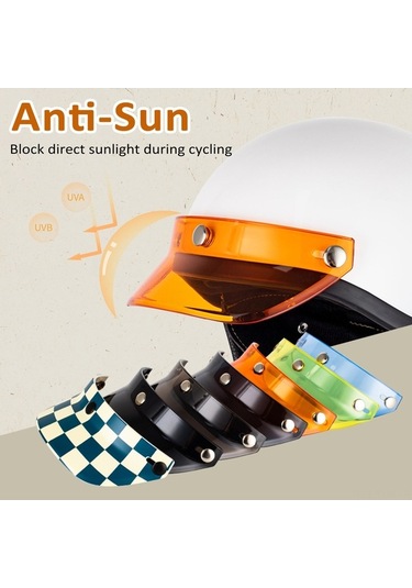 Dancemonkey Reçine Kask Vizörü - 18x7.5 Cm, 37g Hafif, Kolay Kurulum