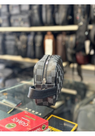 Trg Polo Gri Dama Desen El Portföy Çanta Gri